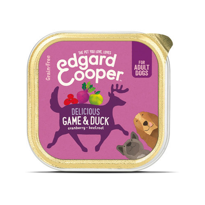 Edgard & Cooper Adult - Wild & Eend - 11 x 150 g kuipjes - natvoer honden
