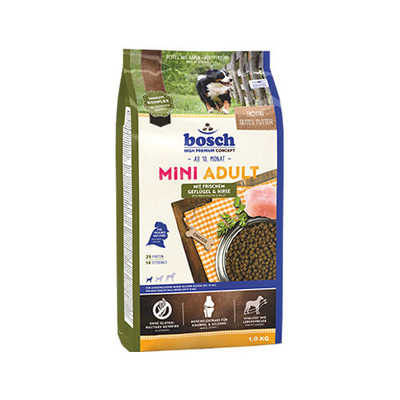 Bosch Mini Adult Hondenvoer- Gevogelte en Hert - 1 kg - hondenbrokken