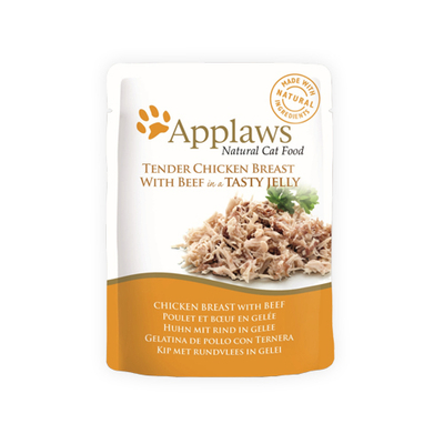 Applaws Cat - Chicken Breast & Beef in Jelly - 16 x 70 g - natvoer katten