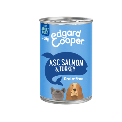 Edgard & Cooper Adult - Zalm & Kalkoen - 6 x 400 g - natvoer honden