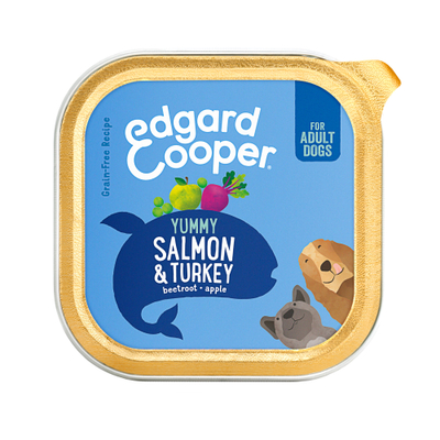 Edgard & Cooper Adult - Zalm & Kalkoen - 11 x 150 g - natvoer honden