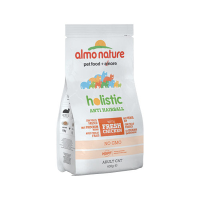 Almo Nature Cat Anti-Hairball Kattenvoer - Kip & Rijst - 400 g - kattenbrokken