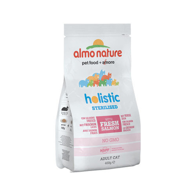 Almo Nature - Sterilised - Droogvoer - 400 gram - Zalm & Rijst - kattenbrokken