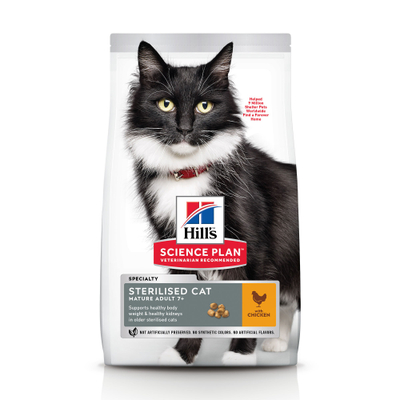 Hill's Science Plan - Feline Mature Adult - Sterilised - Chicken - 300 g - kattenbrokken