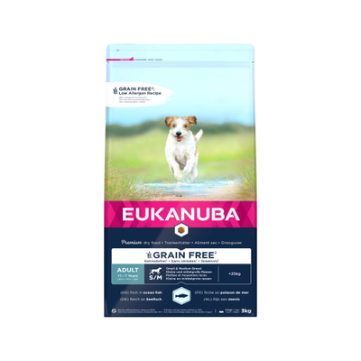 Eukanuba Adult Small Medium Grain Free Zeevis - Hondenvoer - 3 kg