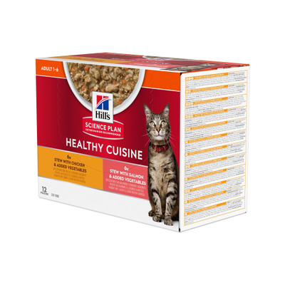 Hill's Science Plan Feline - Healthy Cuisine - Adult - 12 x 80 g - natvoer katten