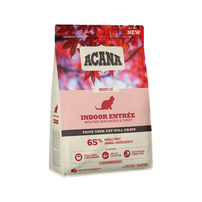 Acana Indoor Entree - Kattenvoer - Kip & Kalkoen - 2 x 4,5 kg - kattenbrokken