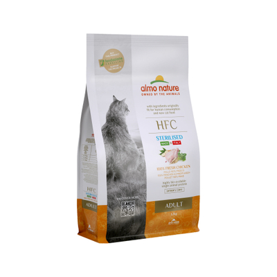 Almo Nature HFC Adult Sterilised Kattenvoer - Kip - 1,2 kg - kattenbrokken