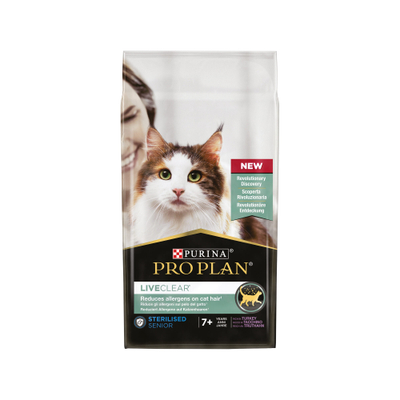 Purina Pro Plan LiveClear Sterilised Senior Cat Food - Kalkoen - 1,4 kg - kattenbrokken