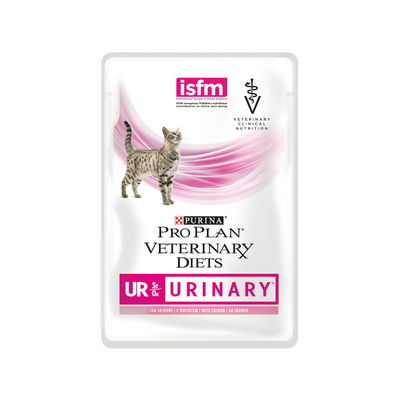 Purina Pro Plan Veterinary Diets UR Urinary - Kat - Pouch Zalm - 10 x 85 g - natvoer katten