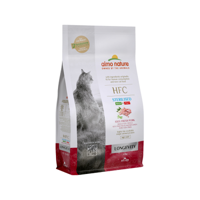 Almo Nature HFC Longevity Sterilised Kattenvoer - Varkensvlees - 1,2 kg - kattenbrokken