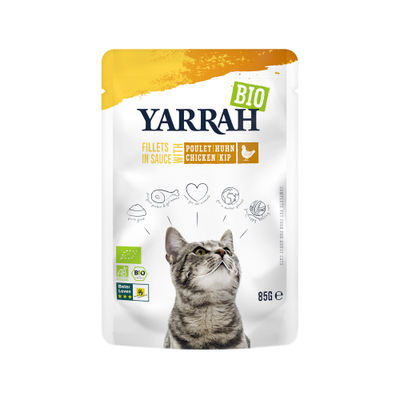 Yarrah Bio Cat Pouch - Chicken in Gravy - 14 x 85 g - natvoer katten