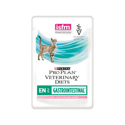 Purina Pro Plan Veterinary Diet EN Gastrointestinal - Kat - Pouch Zalm - 10 x 85 g - natvoer katten