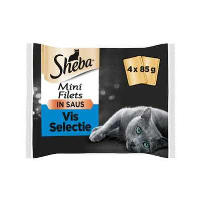 Sheba Visselectie Mini Filets in Saus - 4 x 85 g - natvoer katten