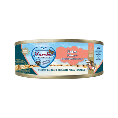 Renske Vers Graanvrij Hondenvoer - Blik - Zalm - 95 g - natvoer honden