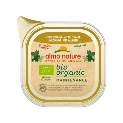 Almo Nature Bio Organic Maintenance - Kalkoen - 19 x 85g - natvoer katten