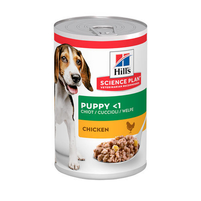 Hill's Science Plan - Medium Puppy - Chicken - Blik 12 x 370 g - natvoer honden