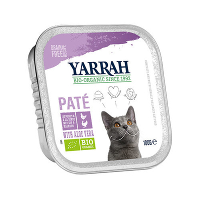 Yarrah - Paté Kat Kuipje met Kip & Kalkoen Bio - 16 x 100 g - natvoer katten