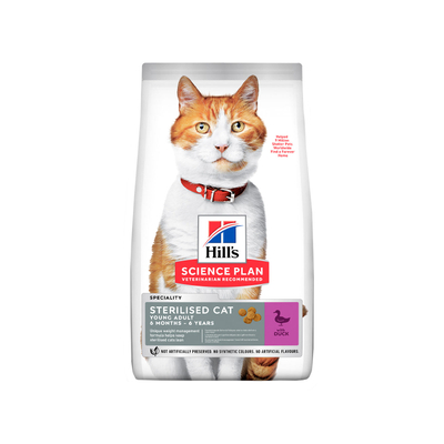 Hill's Science Plan - Feline Adult - Sterilised - Duck - 10 kg - kattenbrokken