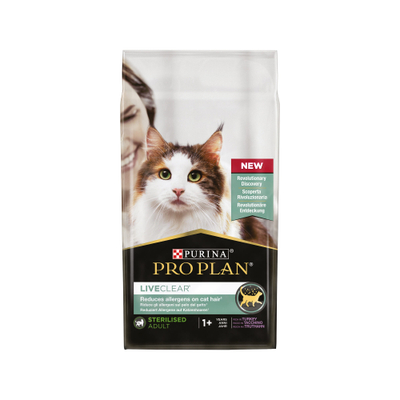 Purina Pro Plan LiveClear Sterilised Cat Food Adult - Kalkoen - 1,4 kg - kattenbrokken