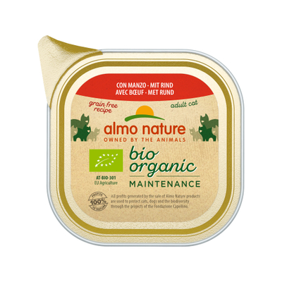 Almo Nature Bio Organic Maintenance - Rund - 19 x 85g - natvoer katten