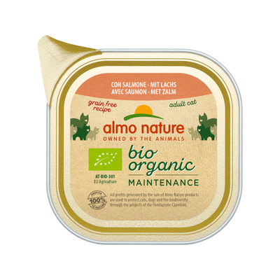 Almo Nature Bio Organic Maintenance - Zalm - 19 x 85g - natvoer katten