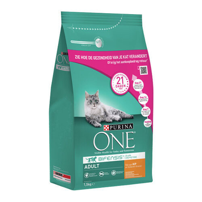 Purina ONE Adult - Kip en Volkoren Granen - 1,5 kg - kattenbrokken