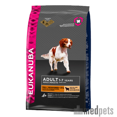 Eukanuba Dog Adult Small/Medium Breed (Lam) 2.5 kg - hondenbrokken