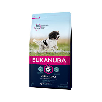 Eukanuba Dog - Active Adult - Medium Breed - 2 x 12 kg - hondenbrokken
