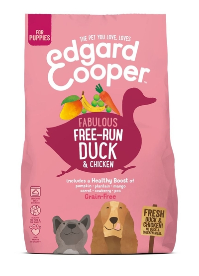 Edgard & Cooper Puppy Eend & Kip 2,5kg - hondenbrokken