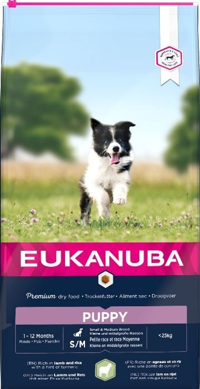 Eukanuba Dog - Puppy/Junior small/medium Lam & Rijst 12kg - hondenbrokken