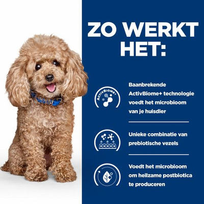 Hill's Prescription Diet Gastrointestinal Biome Mini Digestive+ Fibre Care Zak Kip - Hondenvoer - 1 kg - hondenbrokken