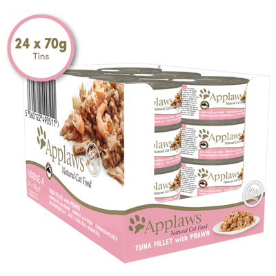 Applaws Cat Blik Tuna Fillet & Prawn - Kattenvoer - 70 g - natvoer katten