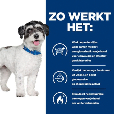 Hill's Prescription Diet J/D Metabolic + Mobility Mini Weight Management Zak Kip - Hondenvoer - 3 kg - hondenbrokken