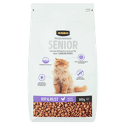 Jumbo Volledig Diervoeder Katten Senior Kip & Rijst 800g - kattenbrokken
