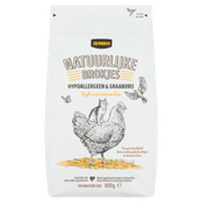 Jumbo Natuurlijke Brokjes Katten Hypoallergeen & Graanvrij 800g - kattenbrokken