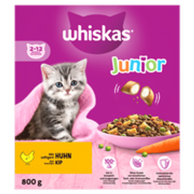 Whiskas Junior Kattenbrokken Kip 800 gr