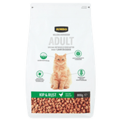 Jumbo Volledig Diervoeder Adult Kip & Rijst 800g - kattenbrokken