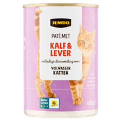 Jumbo Paté met Kalf & Lever 400g - natvoer katten
