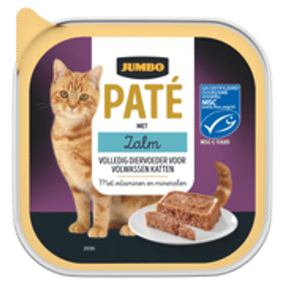 Jumbo Paté met Zalm 100g - natvoer katten