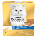Gourmet Gold Mousse Mix Kattenvoer natvoer met Kip, Zalm, Niertjes en Konijn 8 x 85 gram - natvoer katten