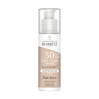 Laboratoires de Biarritz Alga Maris Getinte Zonnecrème Gezicht SPF30 Ivoortint | 50 ml