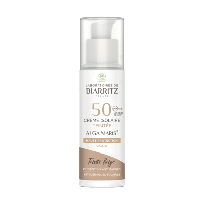 Laboratoires de Biarritz Getinte Zonnecrème Gezicht SPF50 Beige Tint Bio | 50 ml