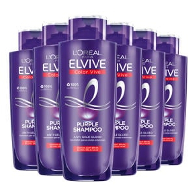 L'Oréal Paris Elvive Color Vive Purple zilvershampoo - 6 x 200 ml