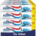 Aquafresh Tandpasta met drievoudige bescherming, verse munt, voor sterke tanden en frisse adem, 12 x 125 ml