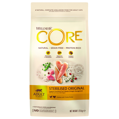 Wellness Core Grain Free Cat Sterilised Kip & Kalkoen - Kattenvoer - 1.75 kg kattenbrokken
