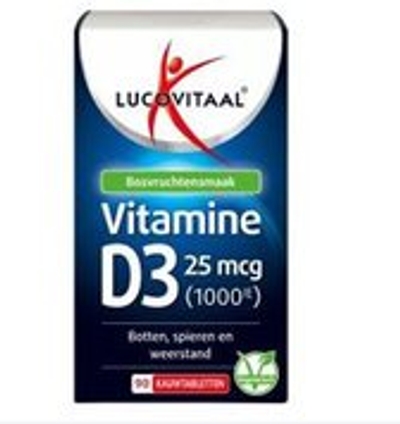Lucovitaal Vitamine D3 25mcg Kauwtabletten - 90 stuks