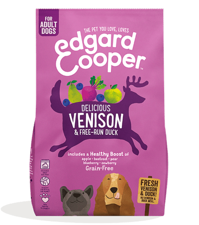 Edgard & Cooper Hond hert & eend 700gr - hondenbrokken