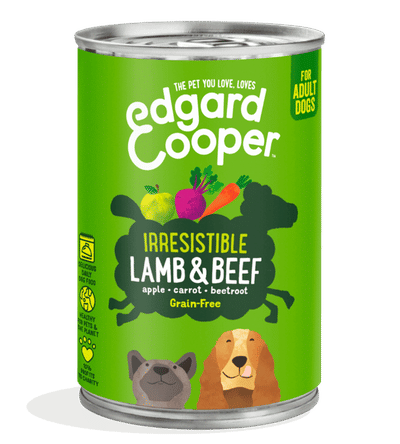 Edgard & Cooper hond Lam & Rund blik 400gr - natvoer honden