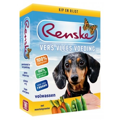 Renske Vers Vlees Kip 395 gram - natvoer honden